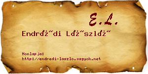 Endrédi László névjegykártya